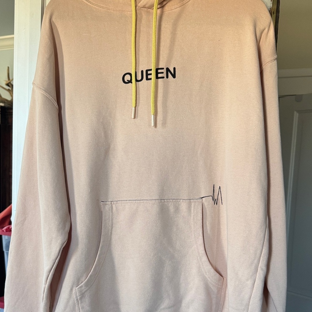 Goorin Brothers Peach Queen Bee Hoodie with Yellow Drawstrings